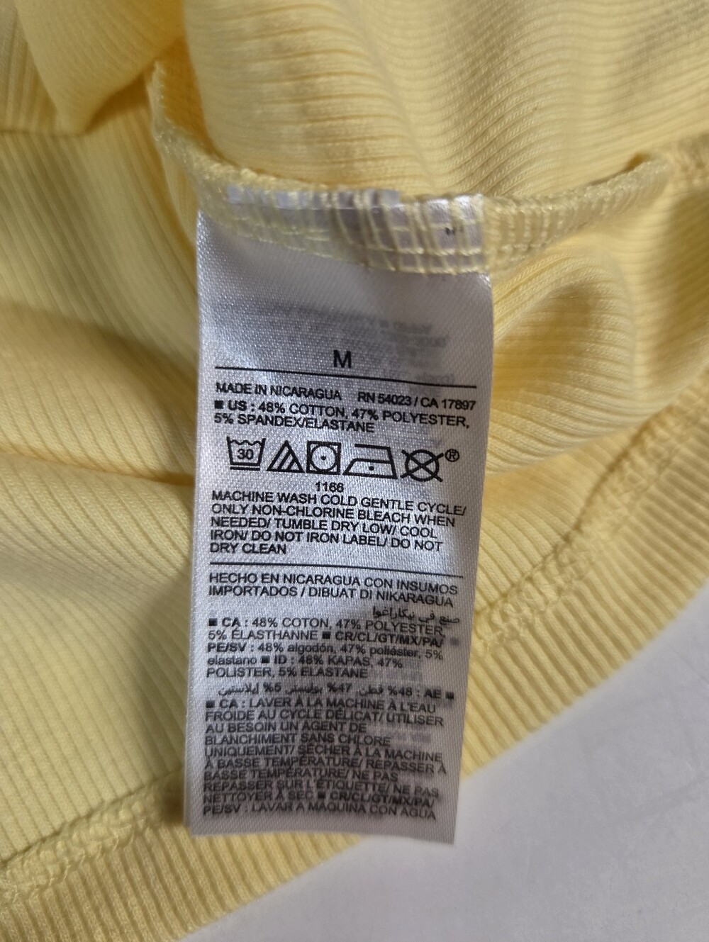 π NWT Old Navy Yellow Ribbed Tank - Picture 5 of 8